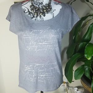 American Eagle Outfitters, grey tee, size S/P/CH